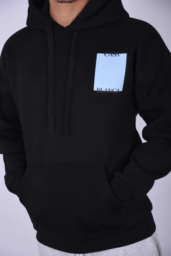 Sweat a Capuche en coton Doux Unisex Ref-( Noir+Blanc)- CC577